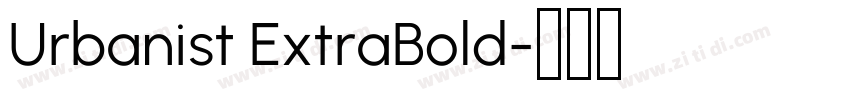 Urbanist ExtraBold字体转换